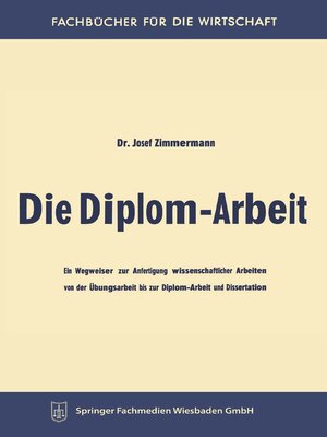 cover image of Die Diplom-Arbeit